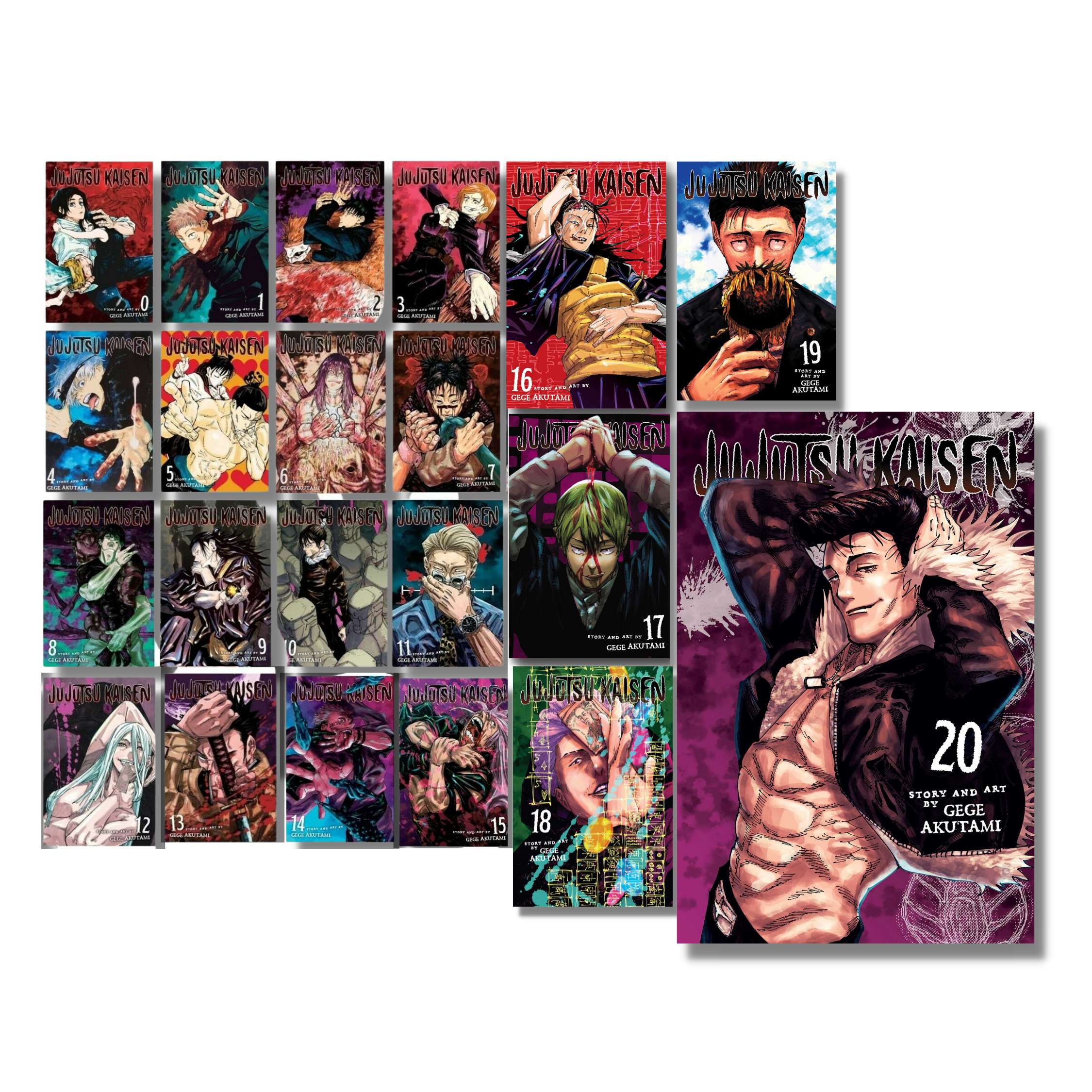 Jujutsu Kaisen Manga Series (Volume 0-18) 19 Books Collection Set by Gege  Akutami & Juliet Music Magnetic Bookmarks