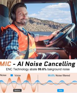 EKSA Noise Cancelling Trucker Bluetooth Headset with Microphone