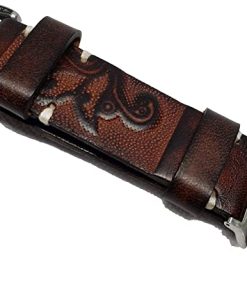 Tooled Leather Watch Band For Apple Watch Series 8 to 1- 42/44mm