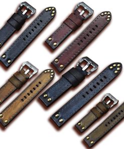 Rugged Studded Vintage Apple Watch Band Strap Crazy Cow Apple Watch Series 1 - 8 42mm 44mm