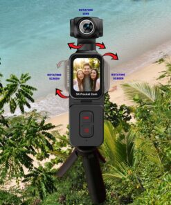 Pocket Action 5K Camera with Auto‑Rotating Lens